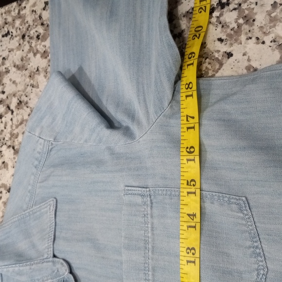 Cat & Jack Girls Denim Long Sleeve Shirt Button Down Sz 14/16 - Picture 11 of 11